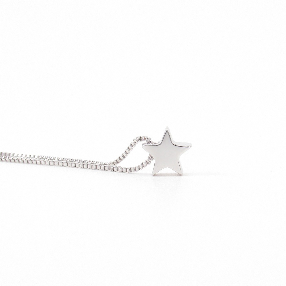925 Sterling Silver Star Necklace Small Cute